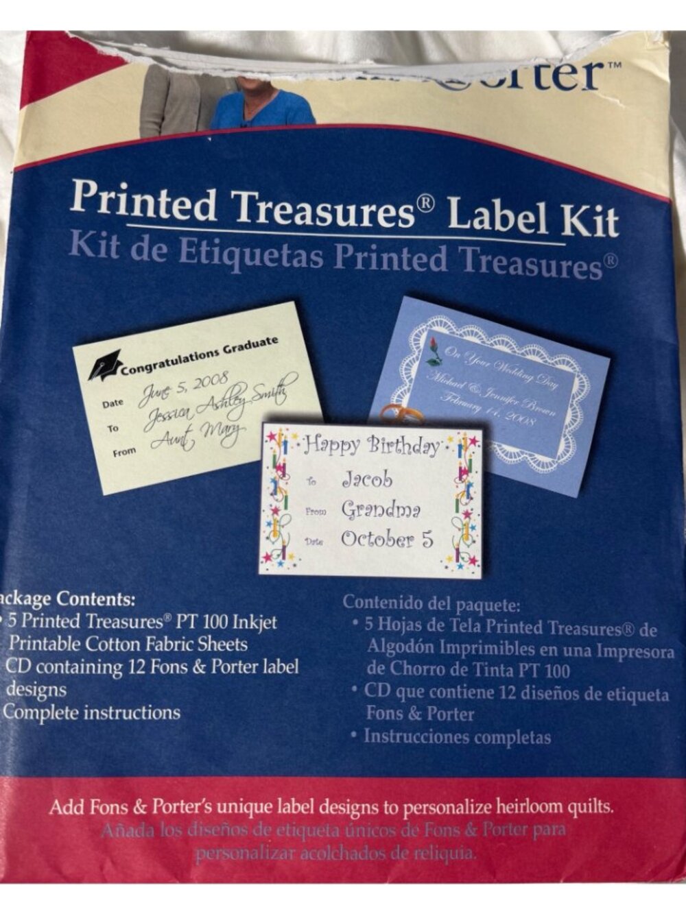 Fons & Porter Printed Treasures Label Kit 10 Sheets CD Inkjet Printable Flaw - Picture 7 of 10